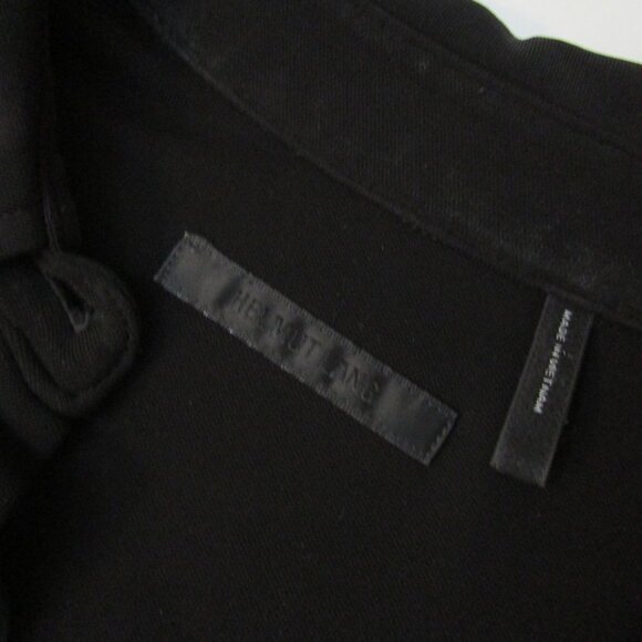 Button Down Long Dress Minimalist Black Viscose Knit - Picture 9 of 12